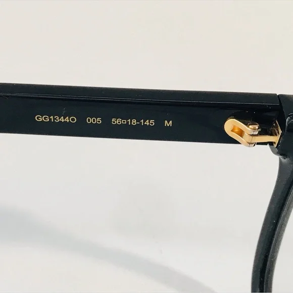 New Gucci Demo Square Men's Eyeglasses GG1344O 005 56